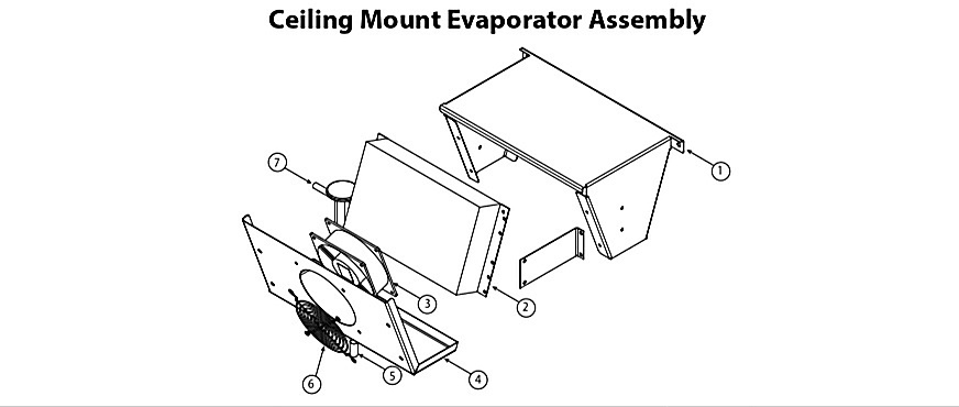 Ceiling Mount Evaporator Assembly