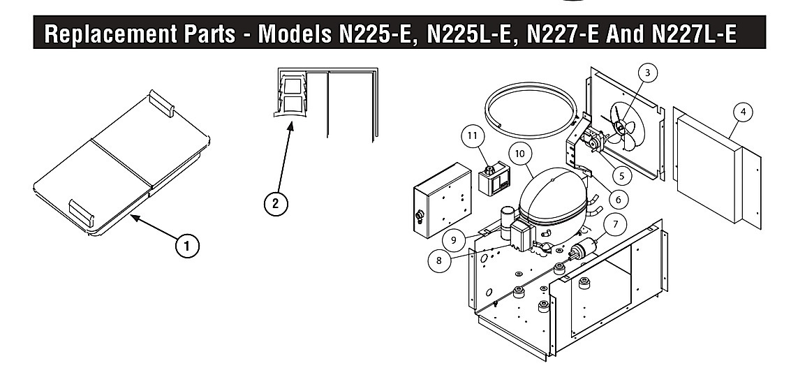 Replacement Parts - Models N225-E, N225L-E, N227-E And N227L-E