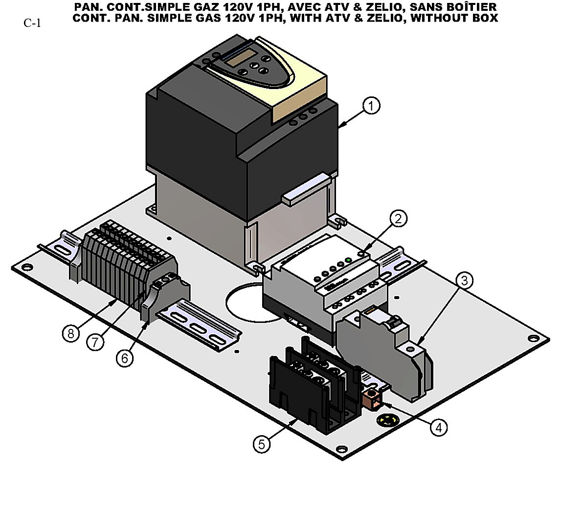 PAN SIMPLE GAS 120V 1PH, WITH ATV & ZELIO, WITHOUT BOX