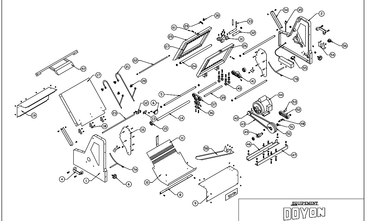 Bread slicer SM302 part list