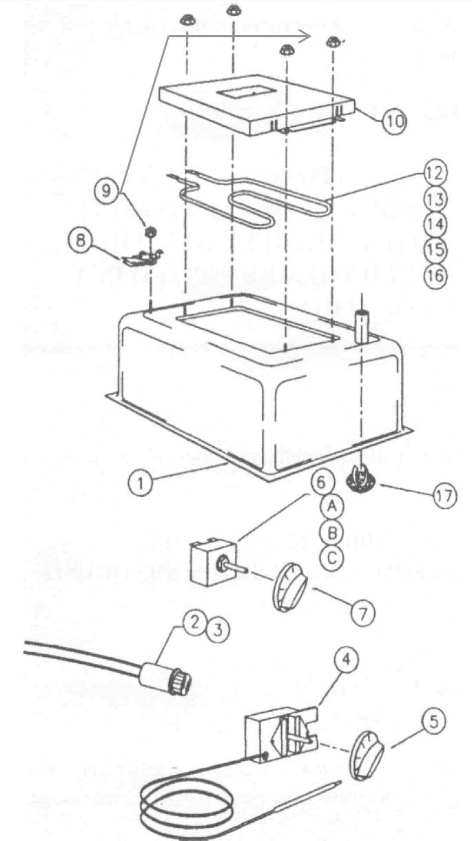 302 Foodwarmer Parts List