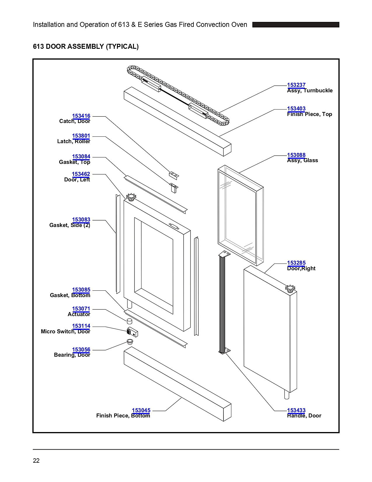 613 Door Assembly (Typical )