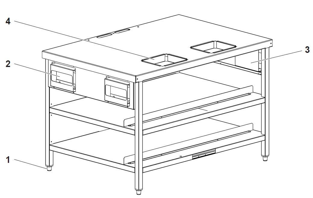 KFC KT Counter Expedite Table Assembly