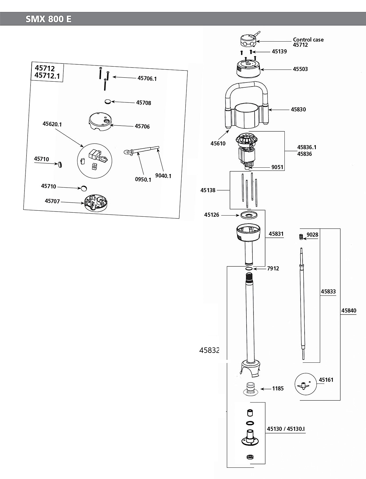 SMX 800 E -Part list
