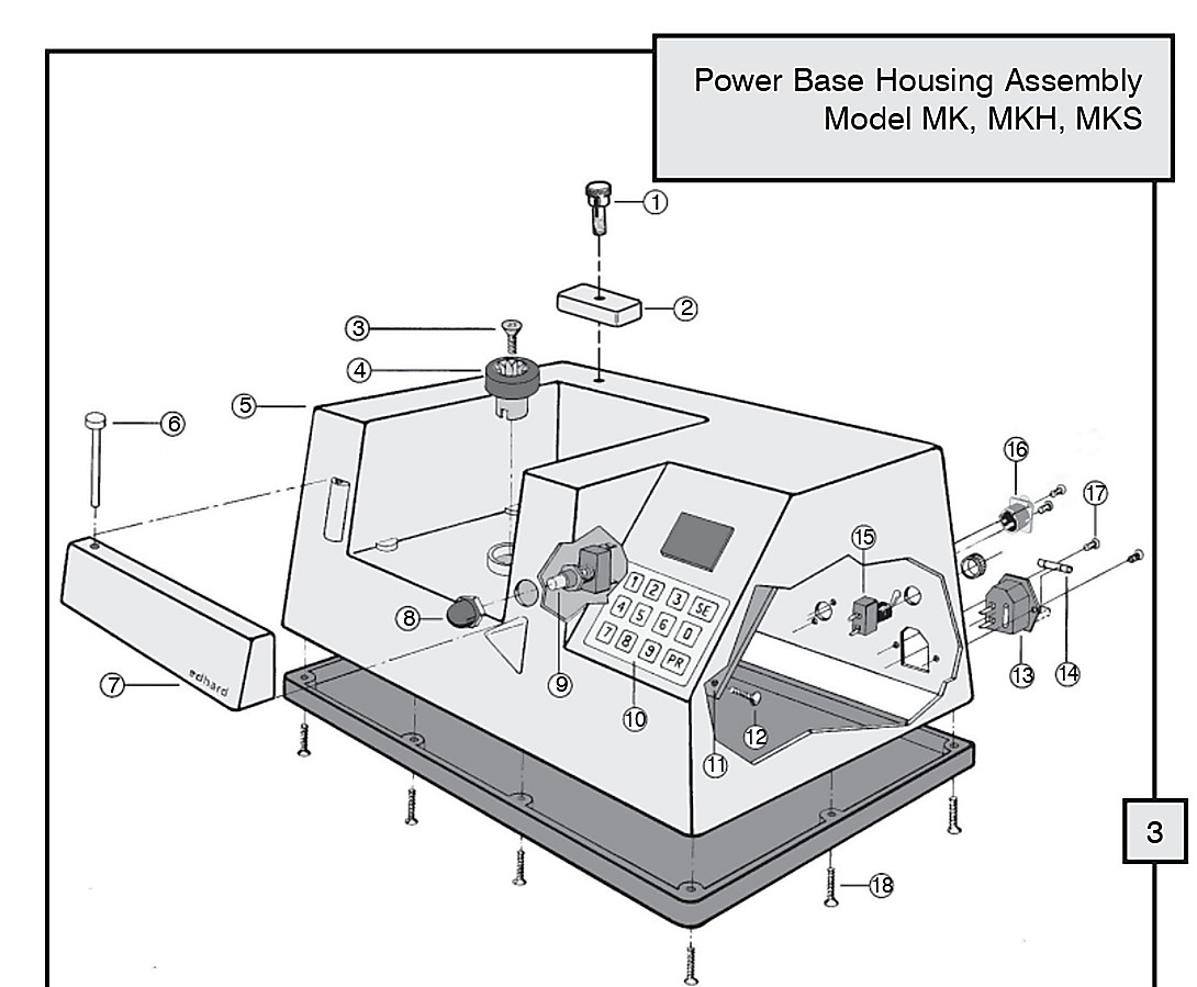 Power Base Housing Assembly Model MK, MKH, MKS