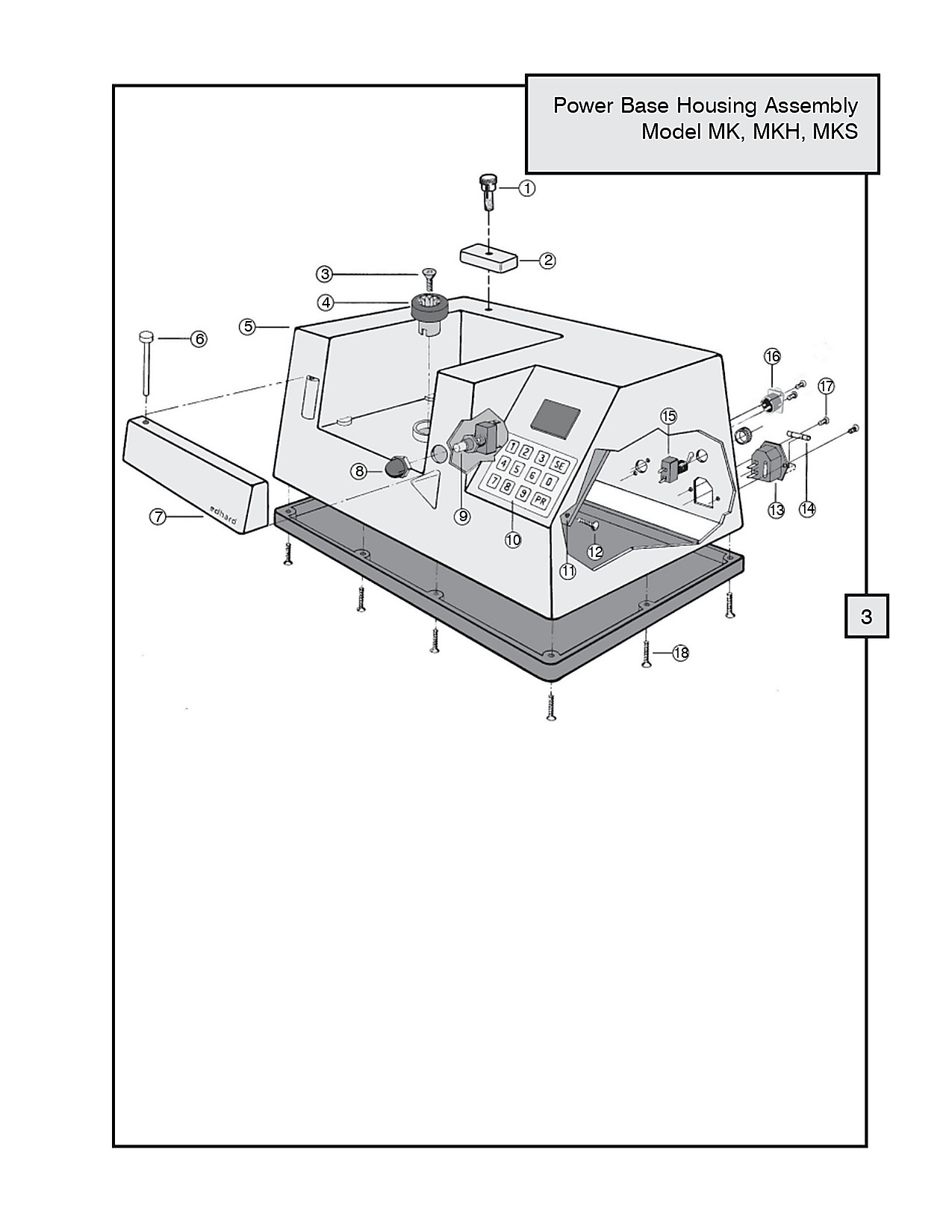 Power Base Housing Assembly Model MK, MKH, MKS