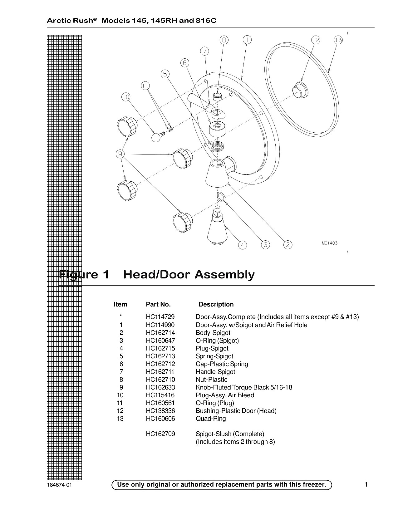 Head/door Assembly