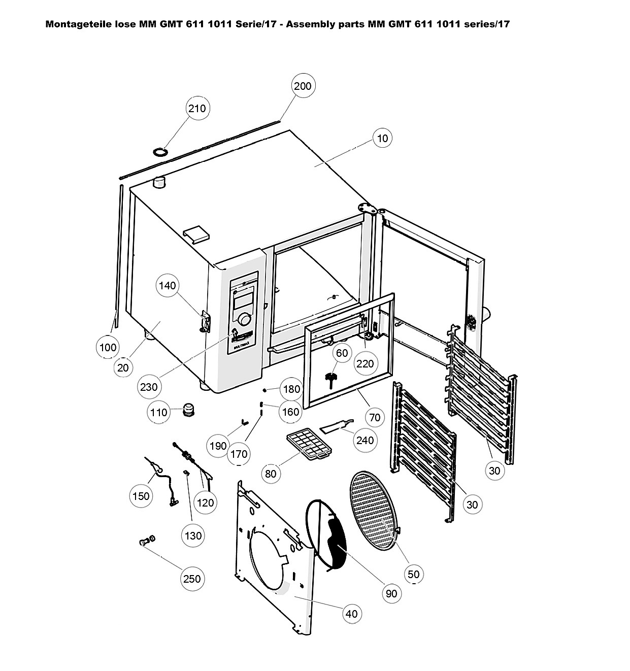 Bedienteil MM 611 1011 Serie/17 - Control unit MM 611 1011 series/17