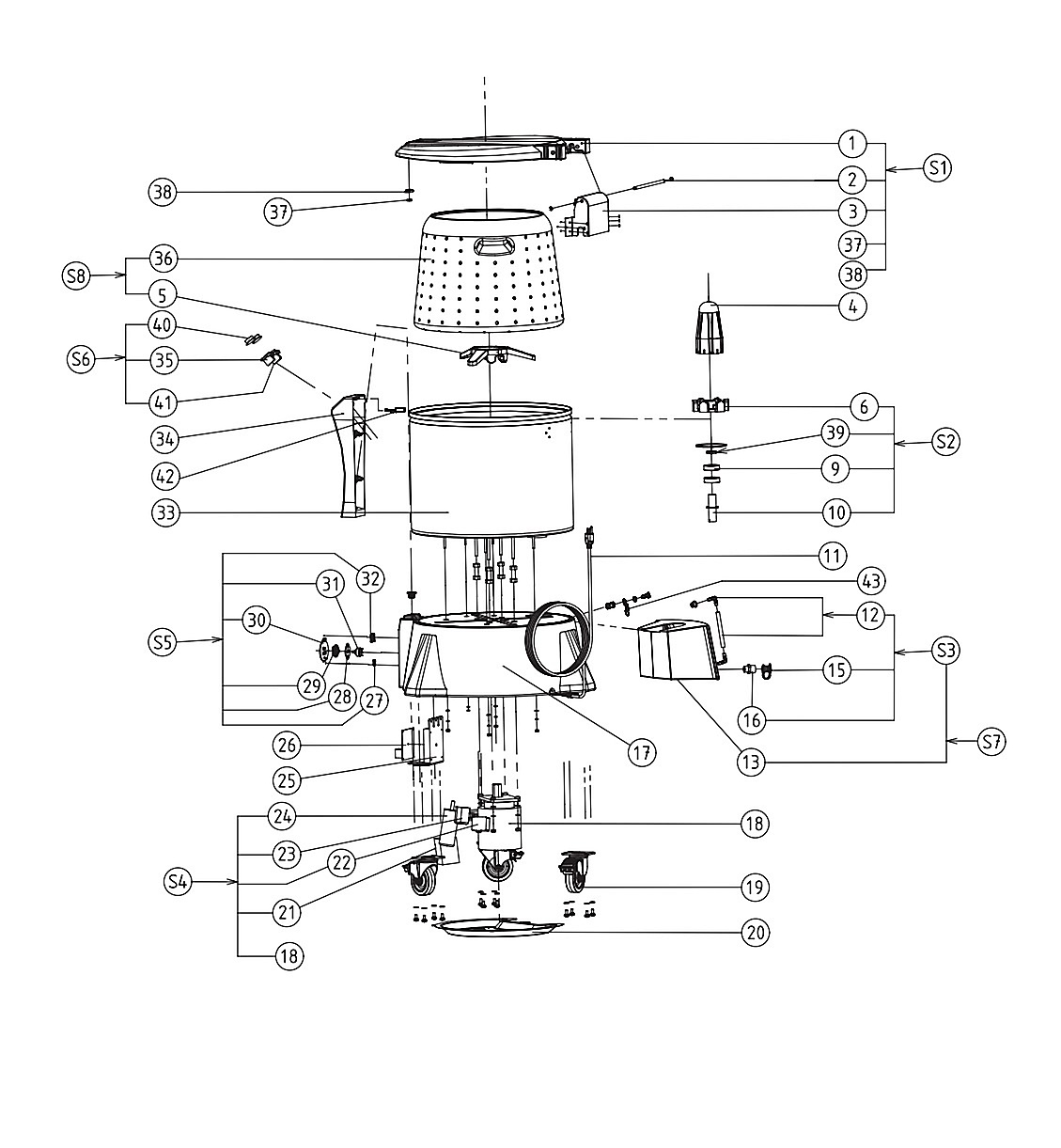 Exploded view - Structure
