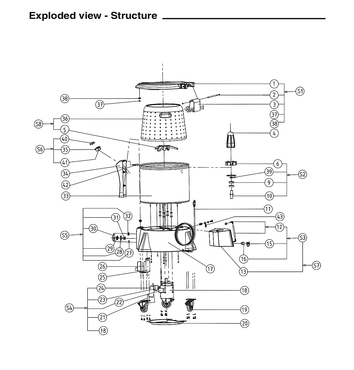 Exploded view - Structure