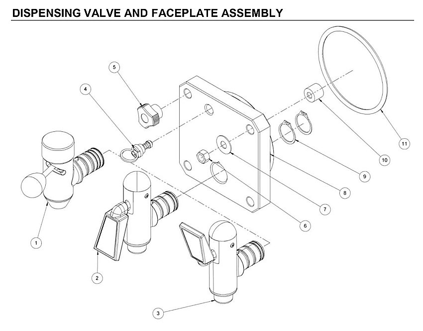 Dispensing Valve and Faceplate Assembly