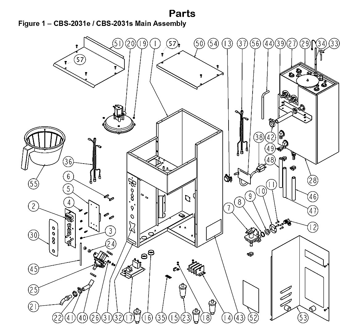 CBS-2031e / CBS-2031s Main Assembly