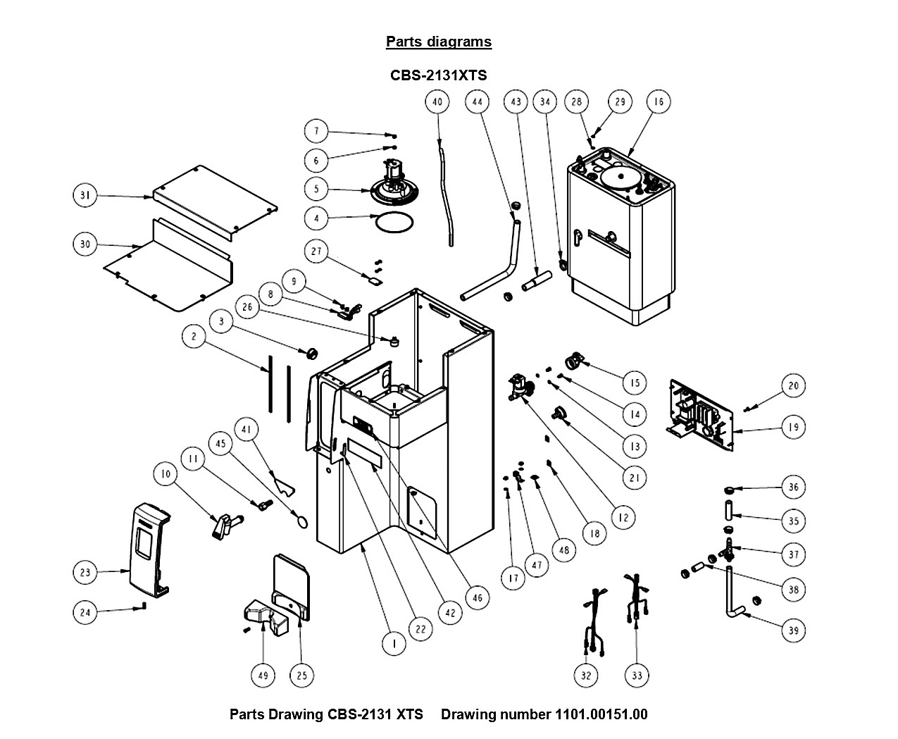Parts Drawing CBS-2131 XTS
