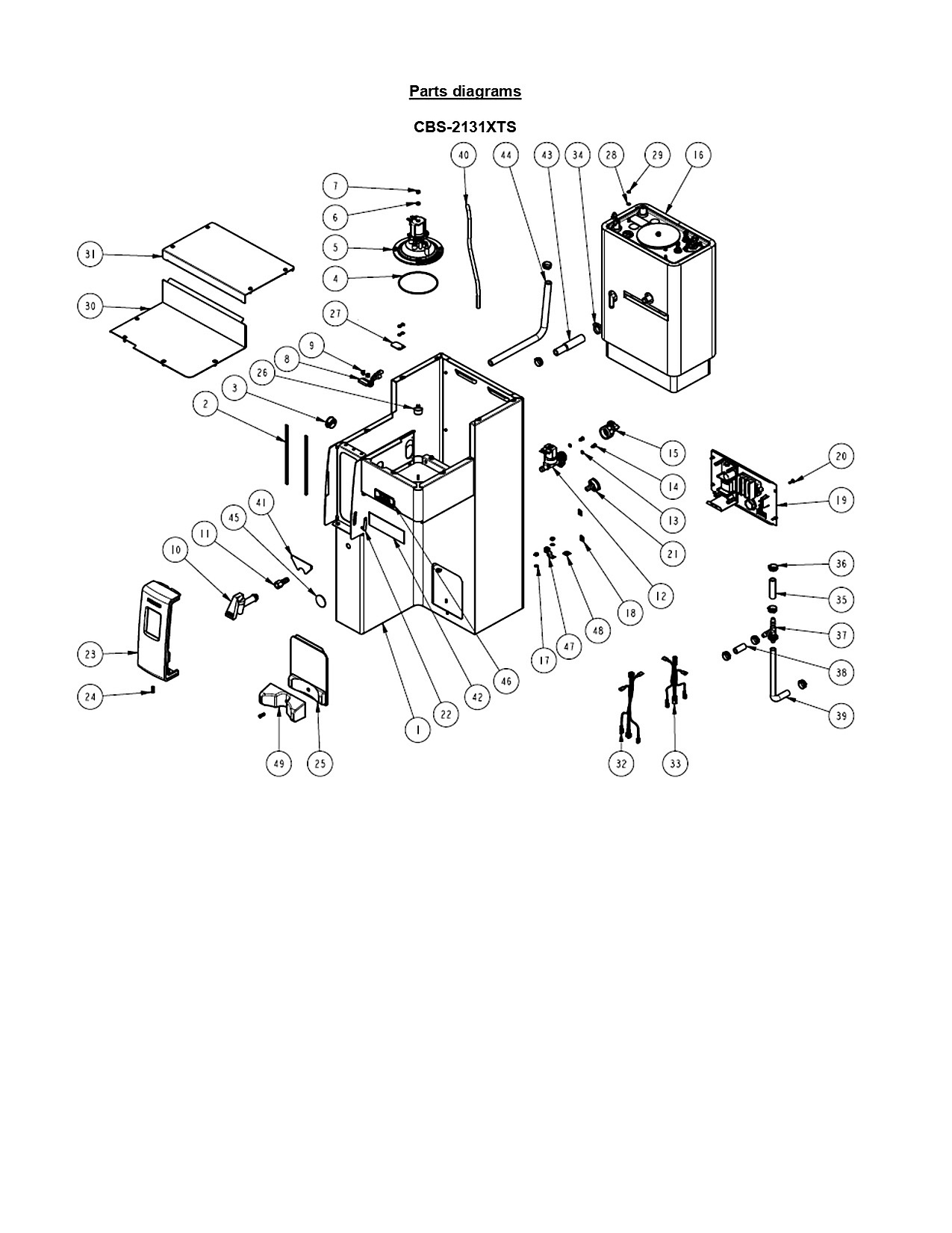Parts Drawing CBS-2131 XTS