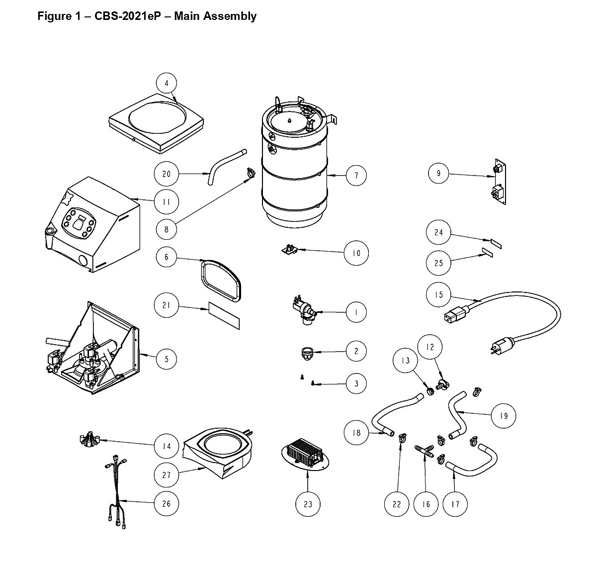 Figure 1 � CBS-2021eP � Main Assembly
