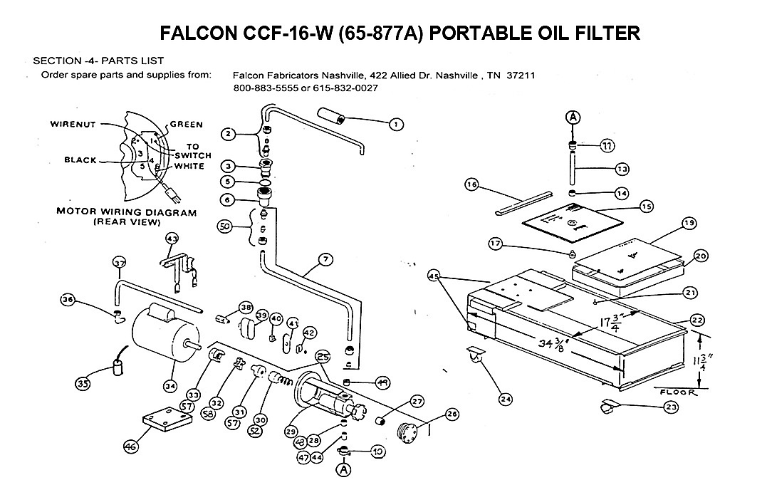FALCON CCF-16-W (65-877A) PORTABLE OIL FILTER