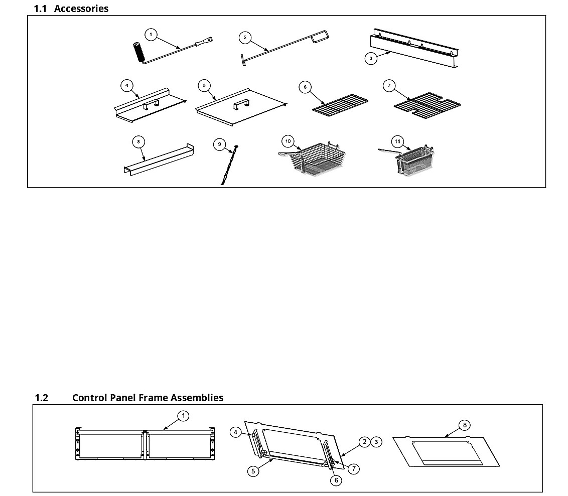 Accessories/Control Panel Frame Assemblies