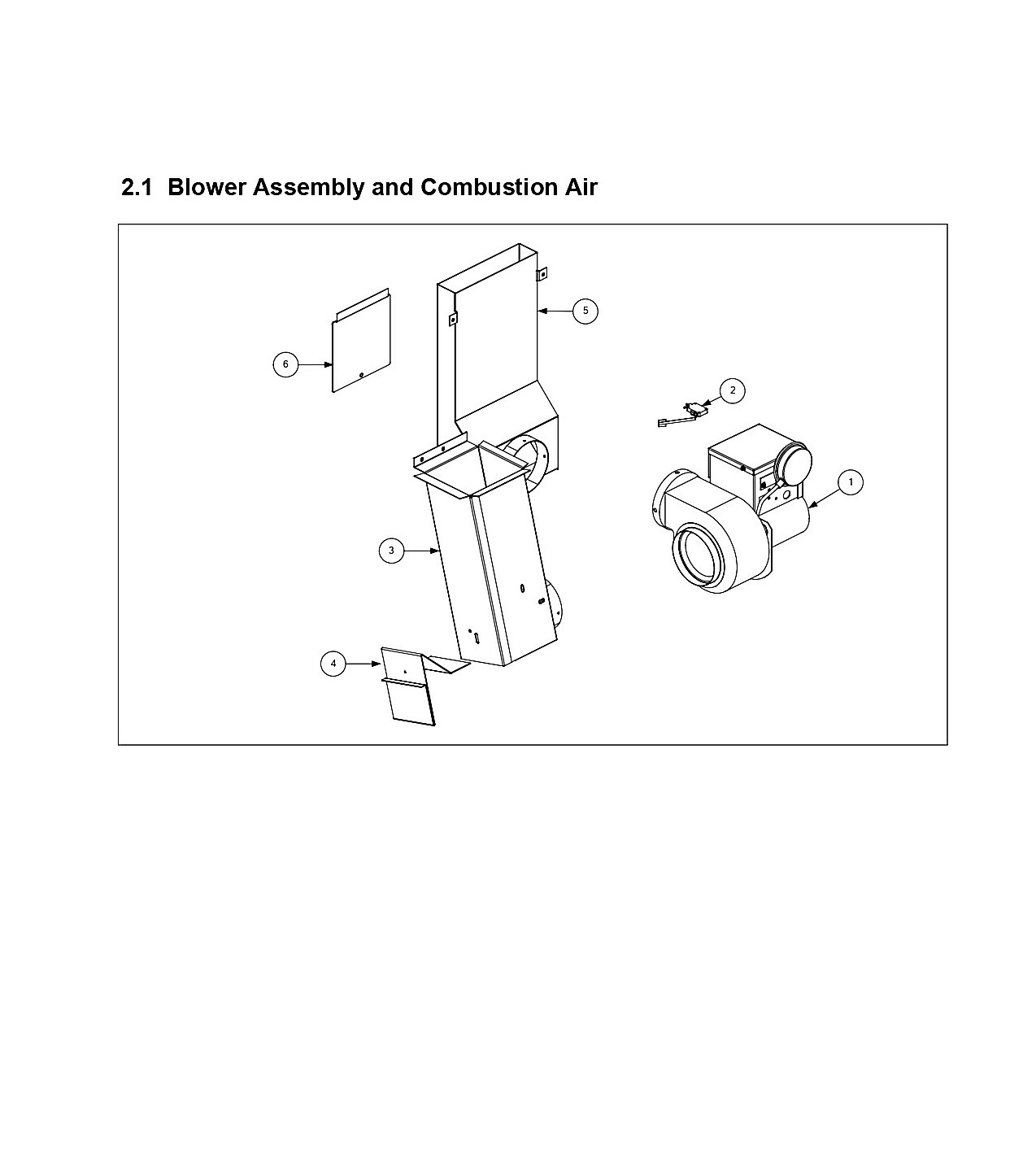 2.1 Blower Assembly and Combustion Air
