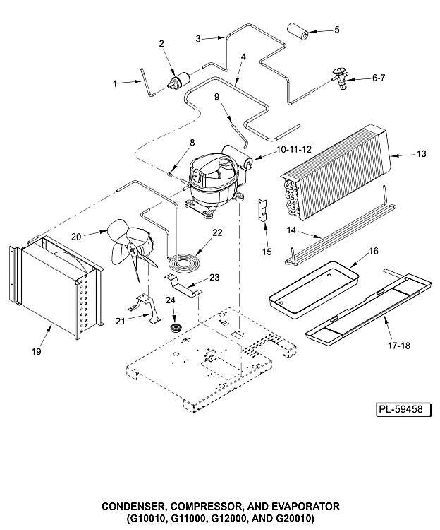 Traulsen Condenser, Compressor, And Evaporator (G10010, G11000, G12000, And G20010)