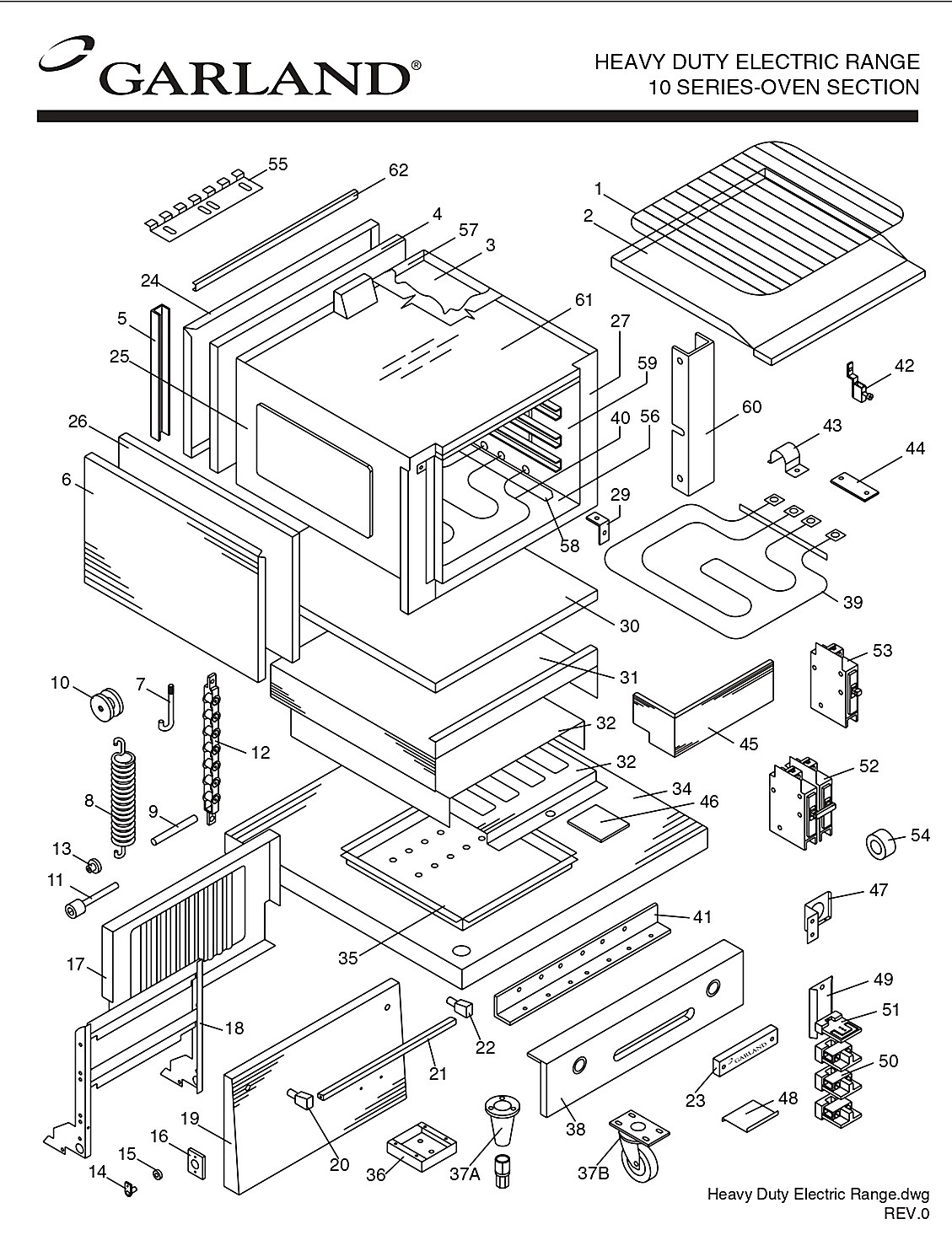 HEAVY DUTY ELECTRIC RANGE 10 SERIES-OVEN SECTION