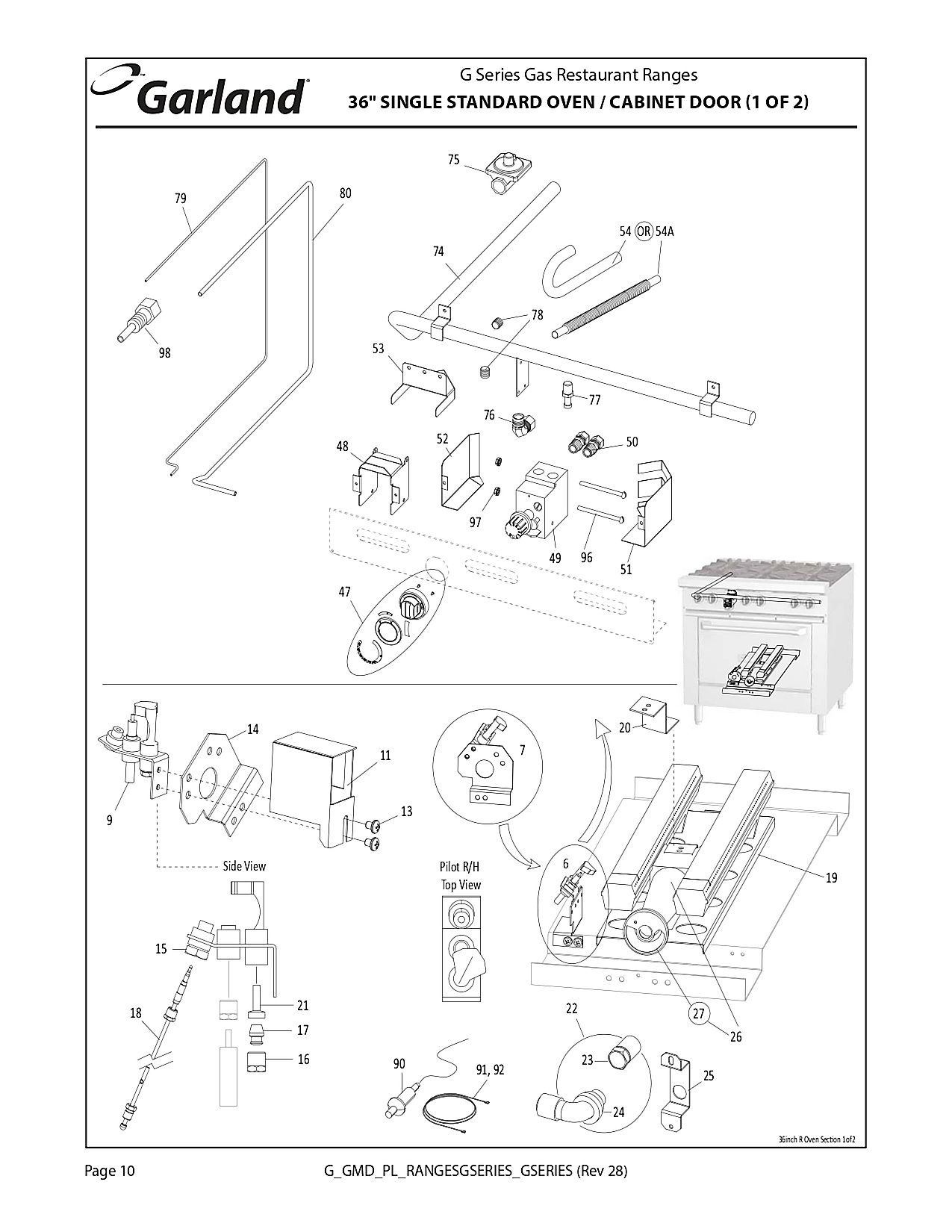 36" SINGLE STANDARD OVEN / CABINET DOOR (1 OF 2)