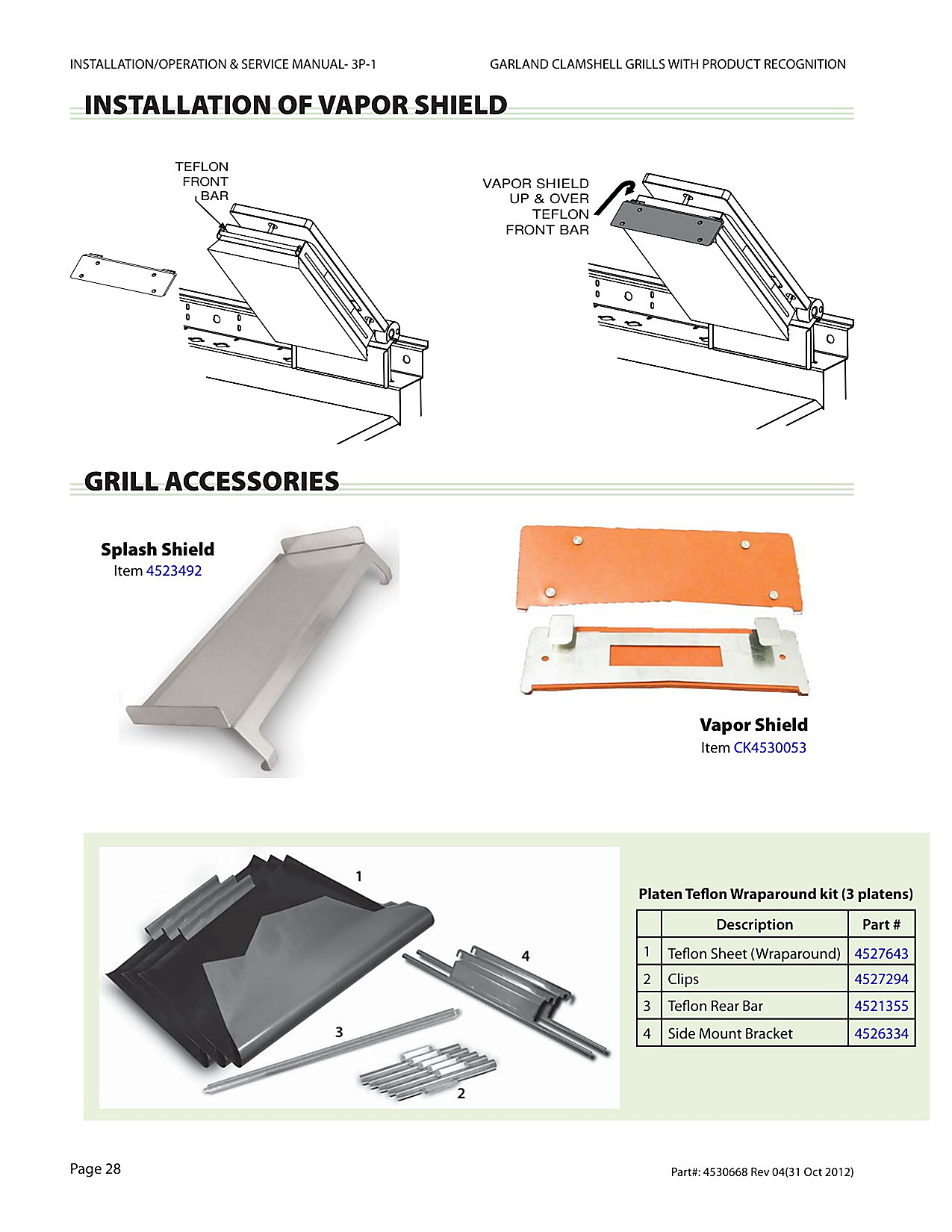 Platen Teflon Wraparound Kit (3 Platens)