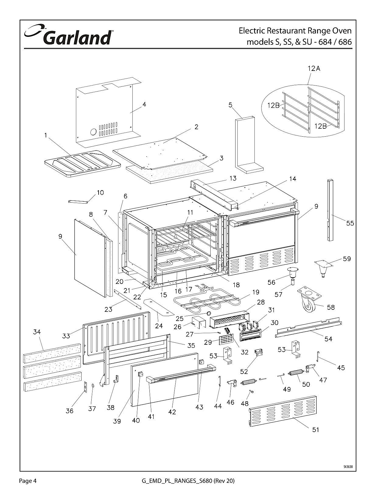 Electric Restaurant Range Oven