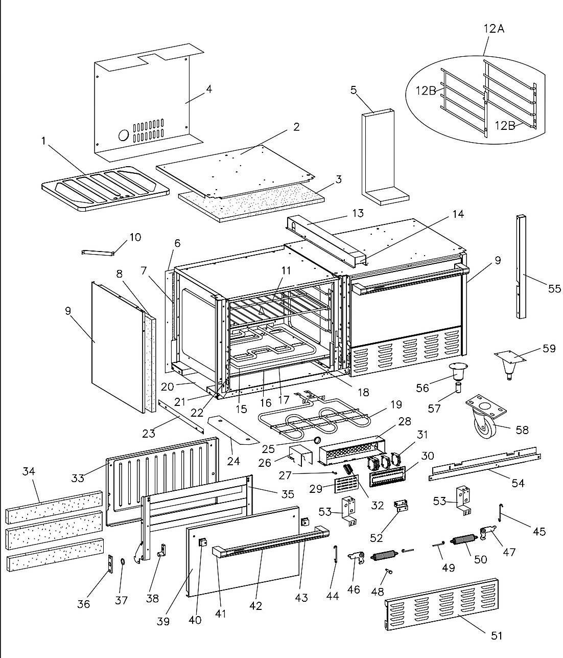 Electric Restaurant Range Oven  - 1