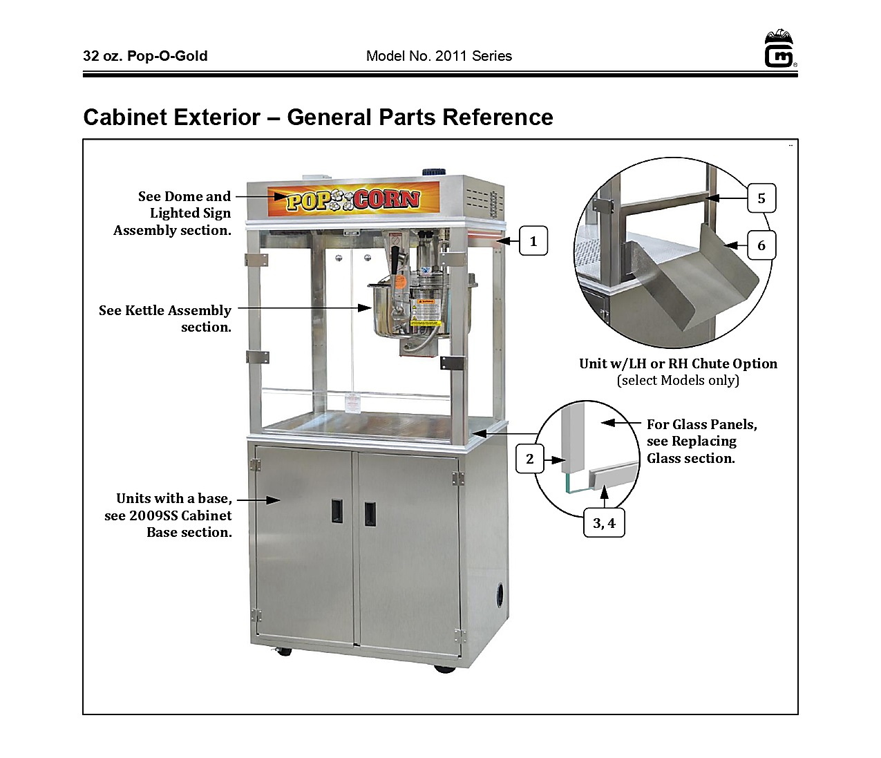 Cabinet Exterior � General Parts Reference