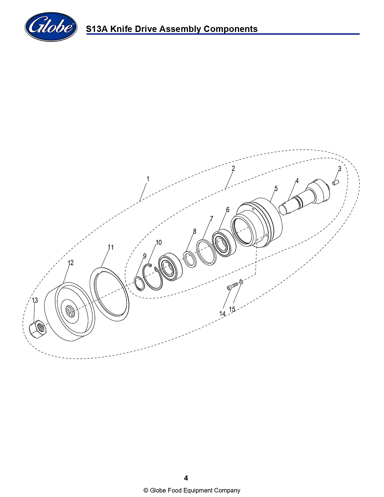S13A Knife Drive Assembly Components