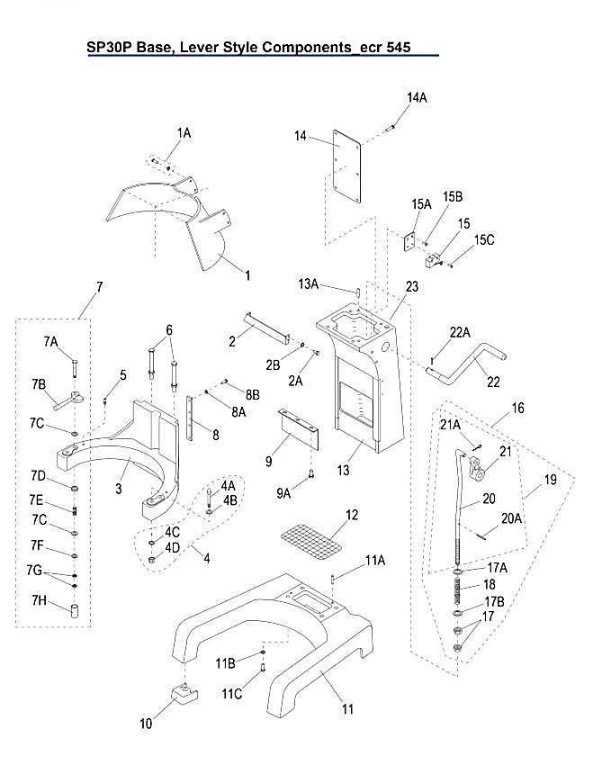 SP30P Base, Lever Style Components_ecr 545