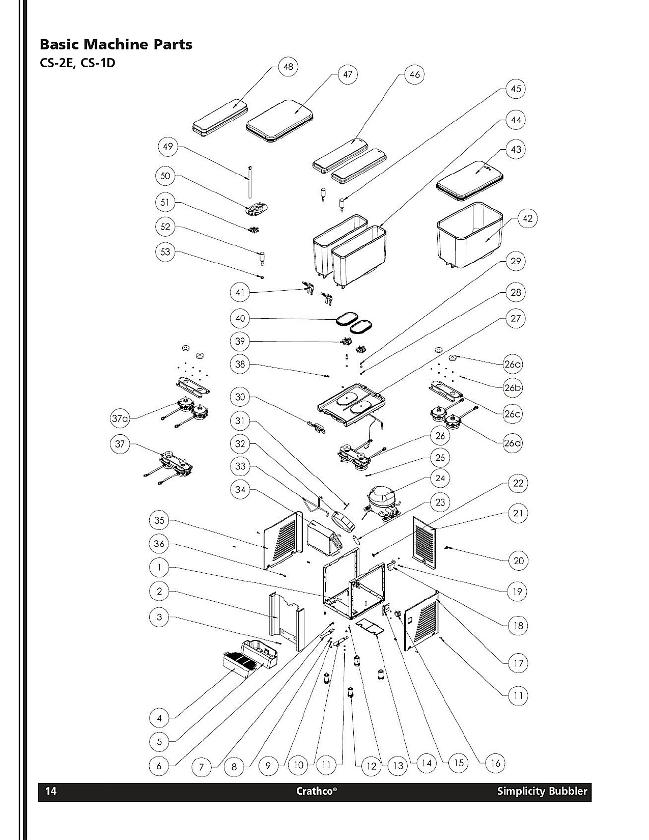 Basic Machine Parts CS-2E, CS-1D