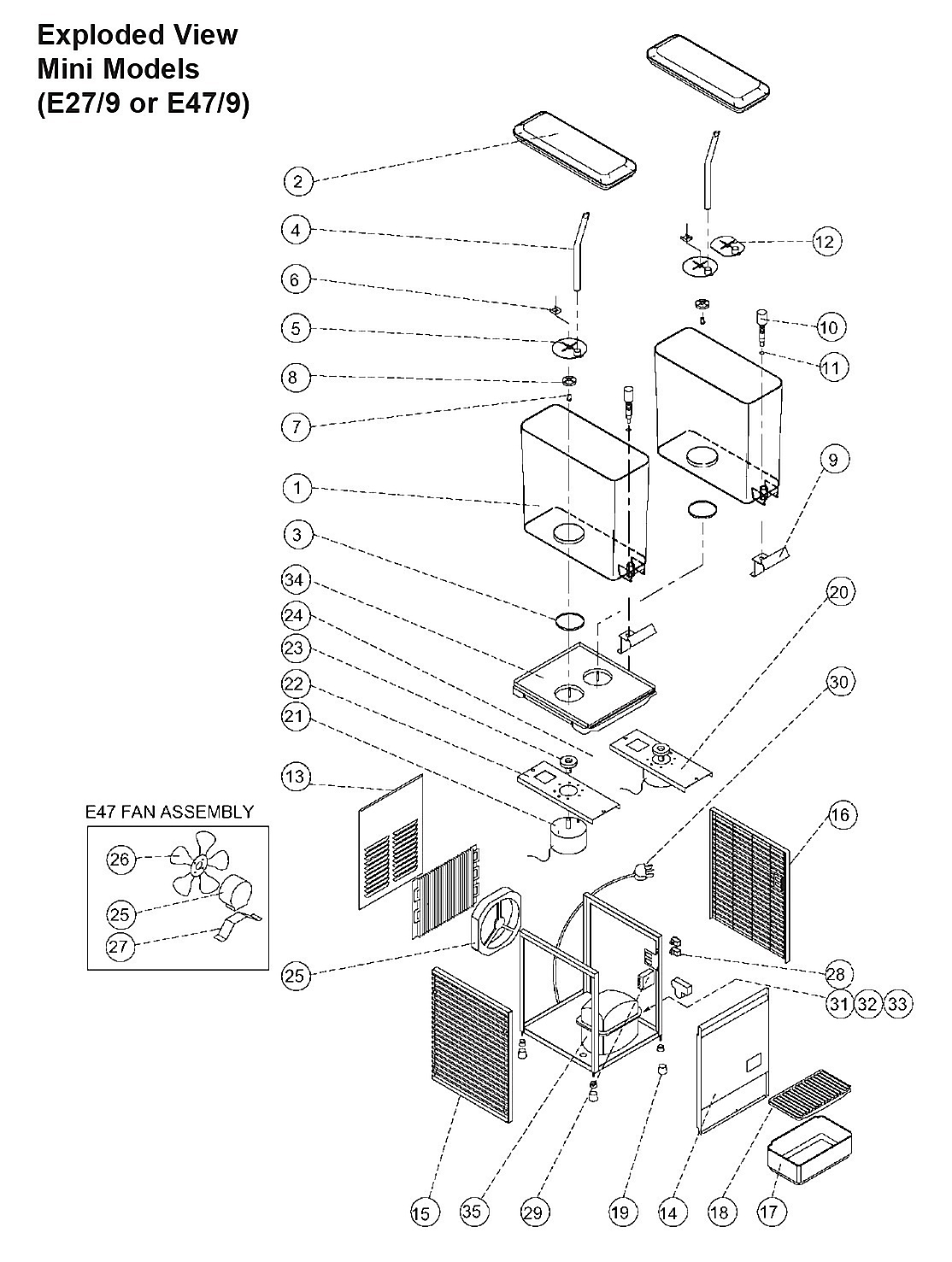 Exploded View Mini Models (E27/9 or E47/9)