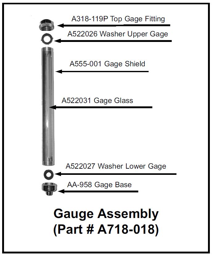 PB-330 Gauge Assembly Parts List