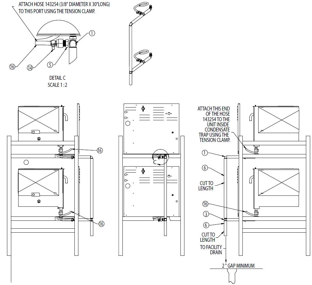 VRC-3E Drain Kit Diagram
