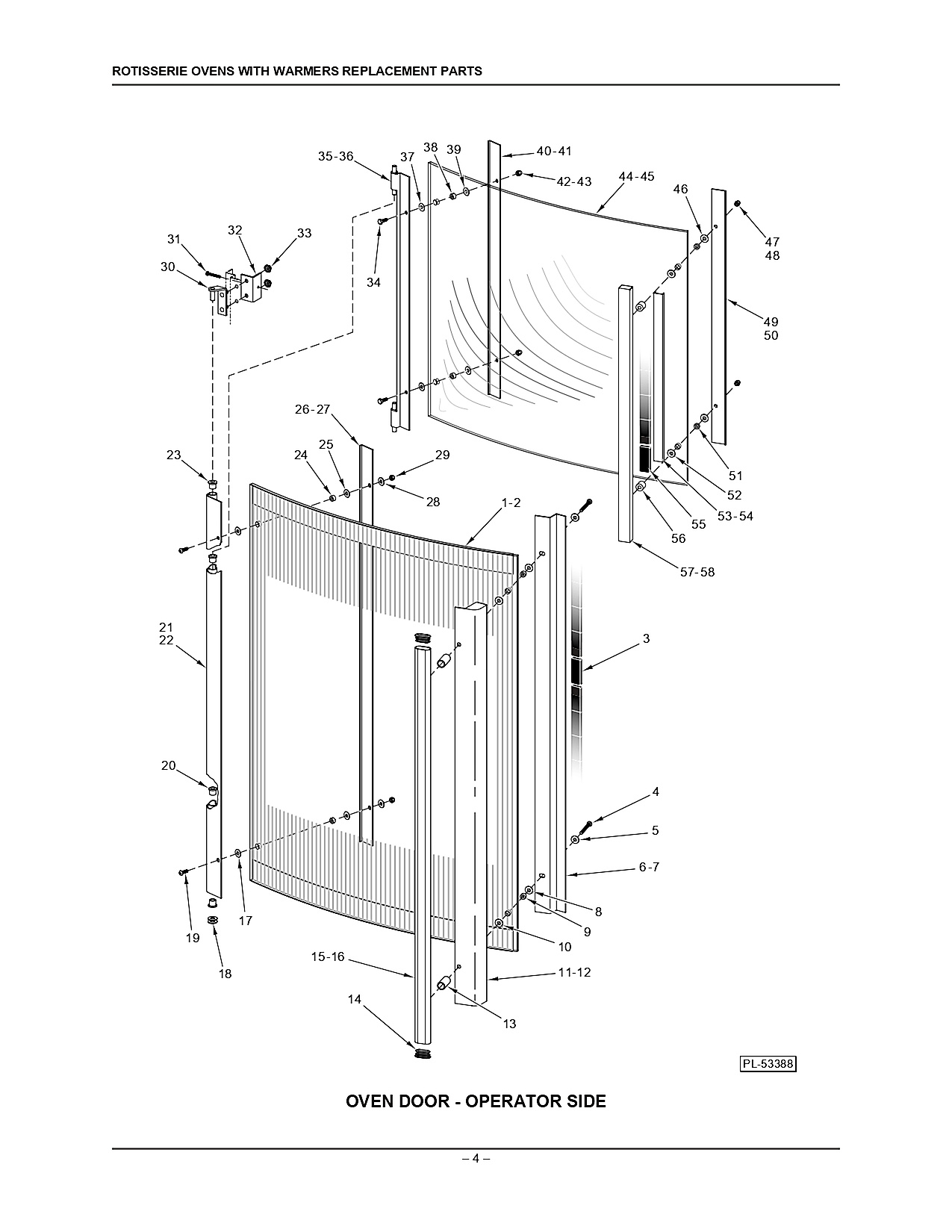 Oven Door - Operator Side