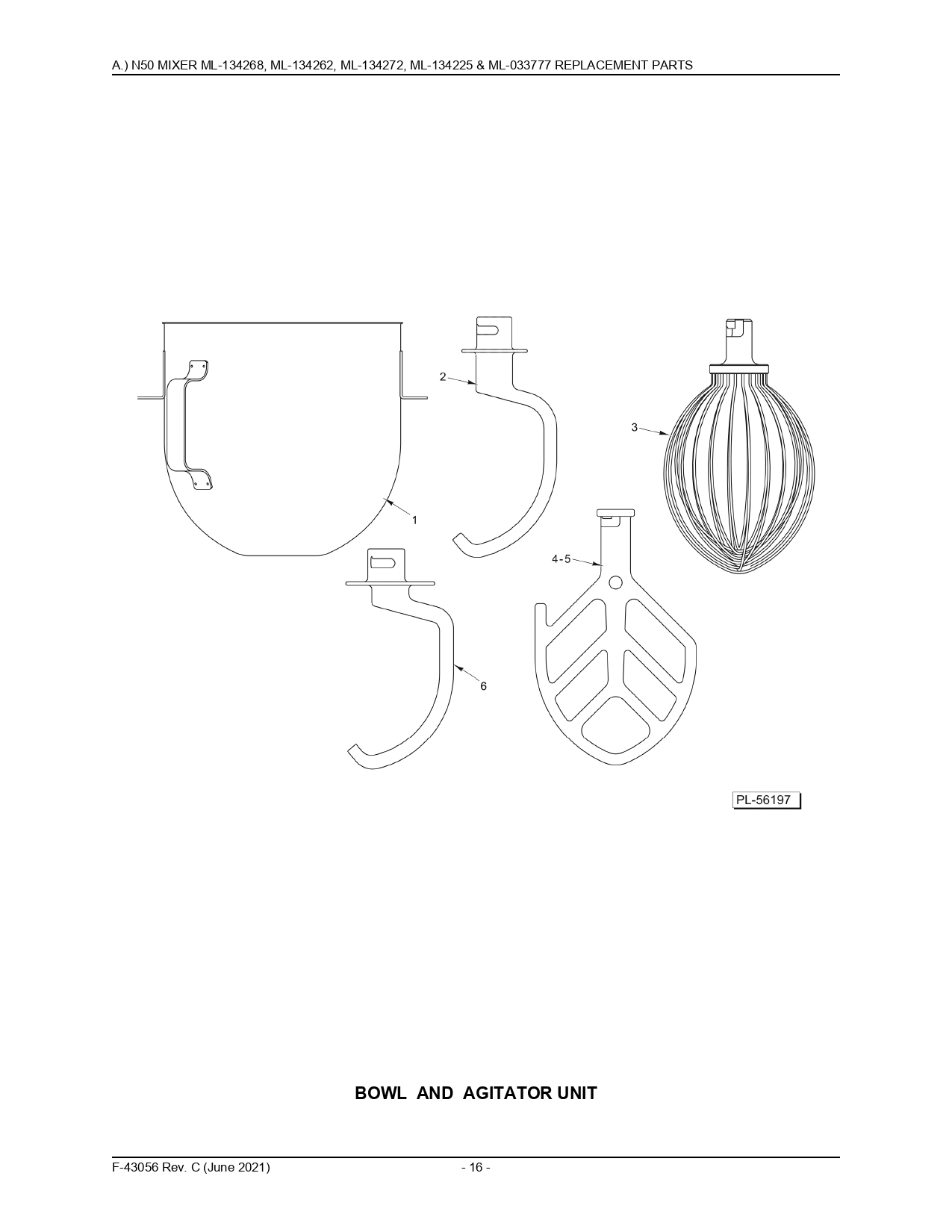 BOWL AND AGITATOR UNIT