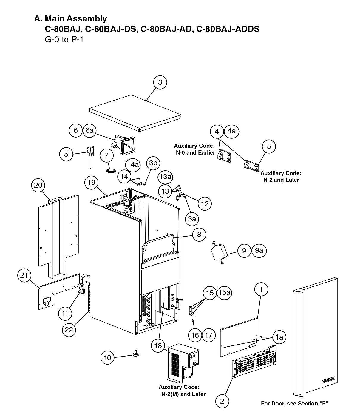 Main Assembly C-80BAJ, C-80BAJ-DS, C-80BAJ-AD, C-80BAJ-ADDS