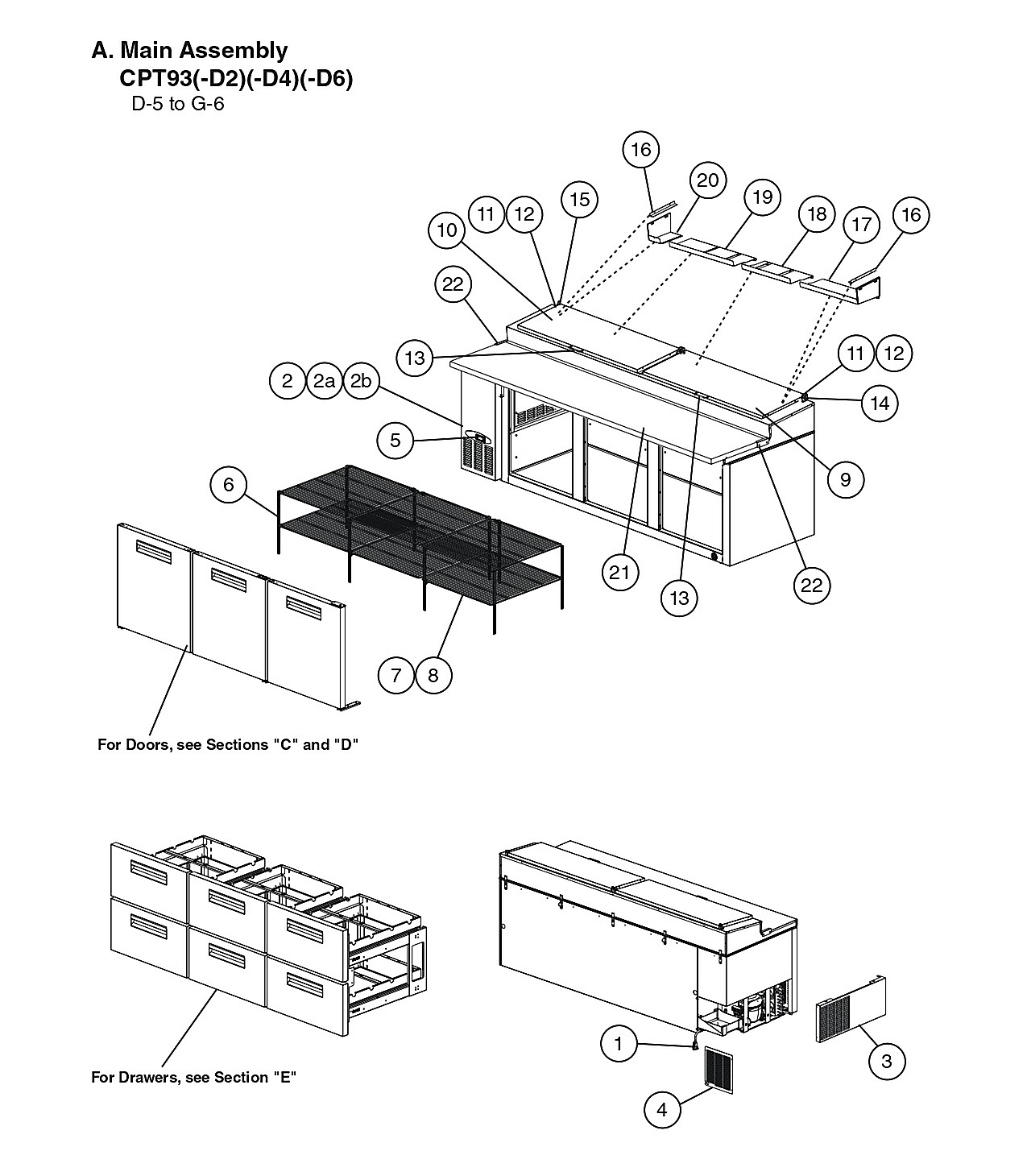Main Assembly CPT93(-D2)(-D4)(-D6)