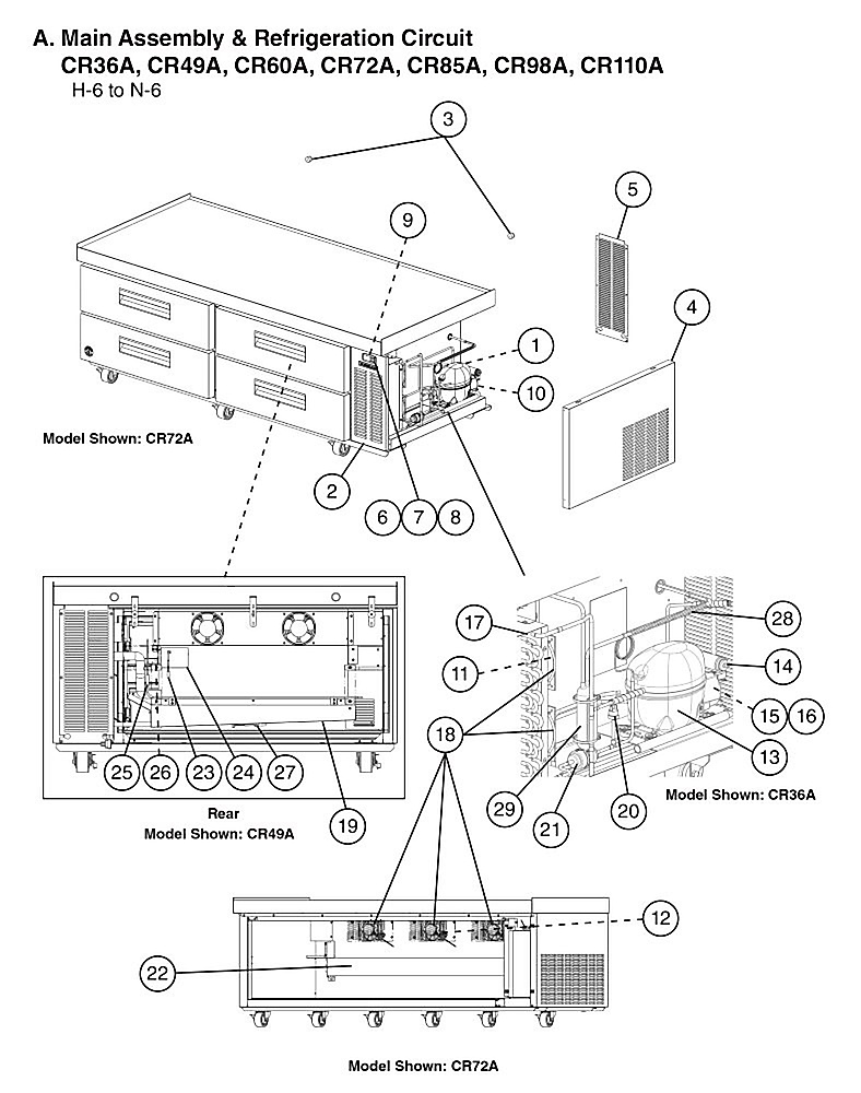 Main Assembly & Refrigeration Circuit