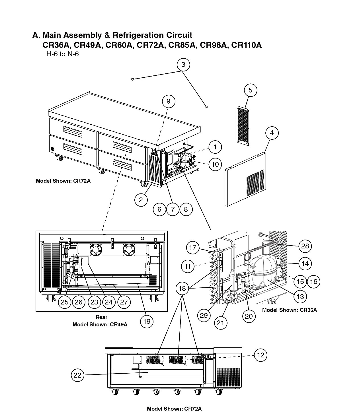 Main Assembly & Refrigeration Circuit