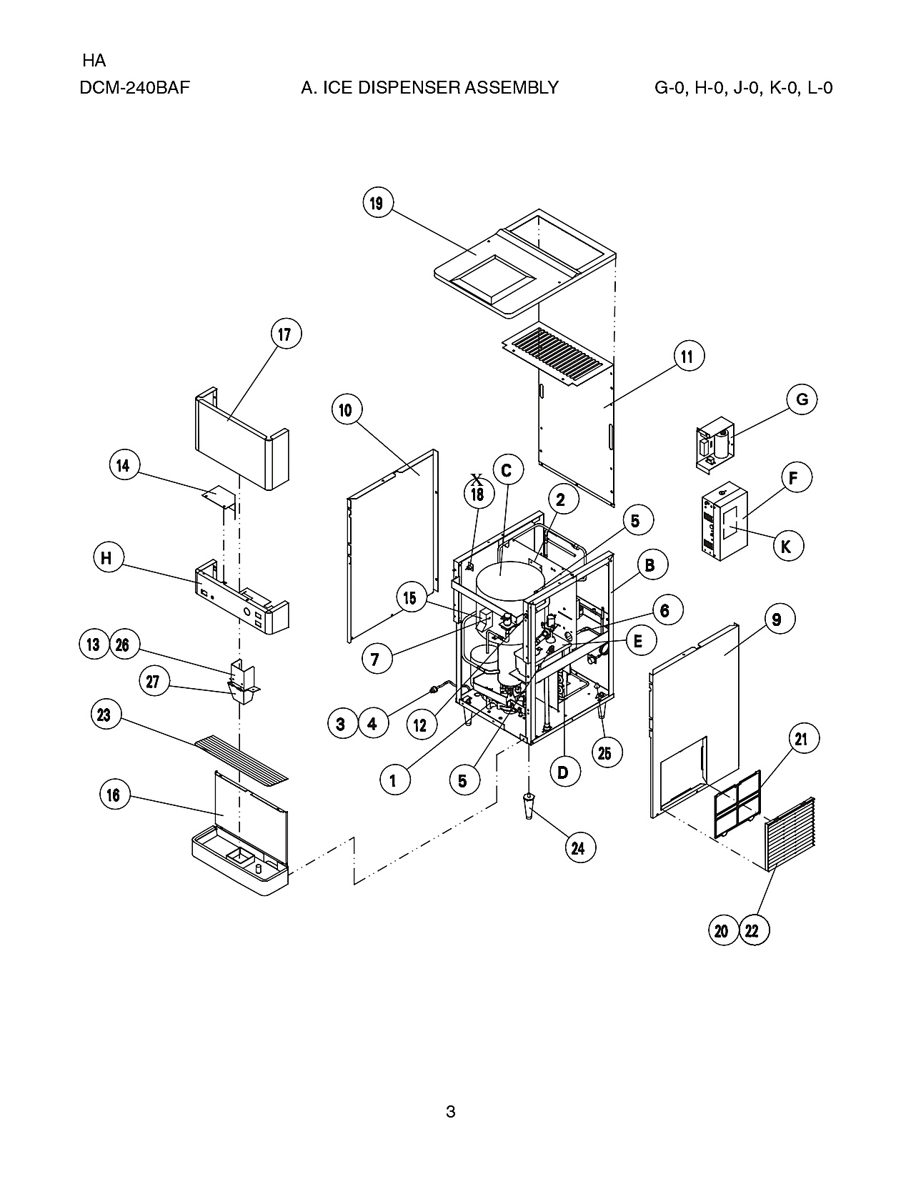 ICE DISPENSER ASSEMBLY