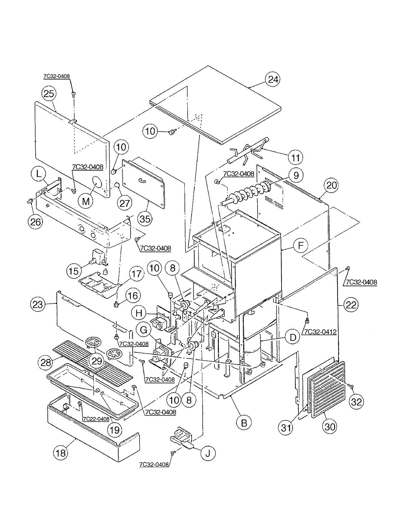 ICE DISPENSER ASSEMBLY DCM-500BAF