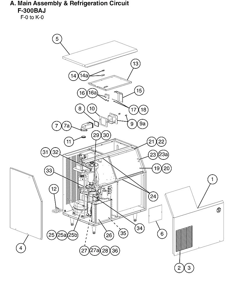 Main Assembly & Refrigeration Circuit