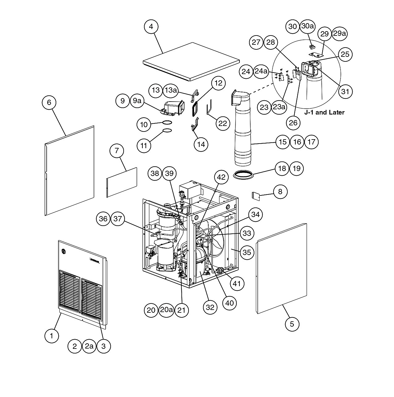 Main Assembly & Refrigeration Circuit FD-1002MAJ-C, FD-1002MAJ-CB