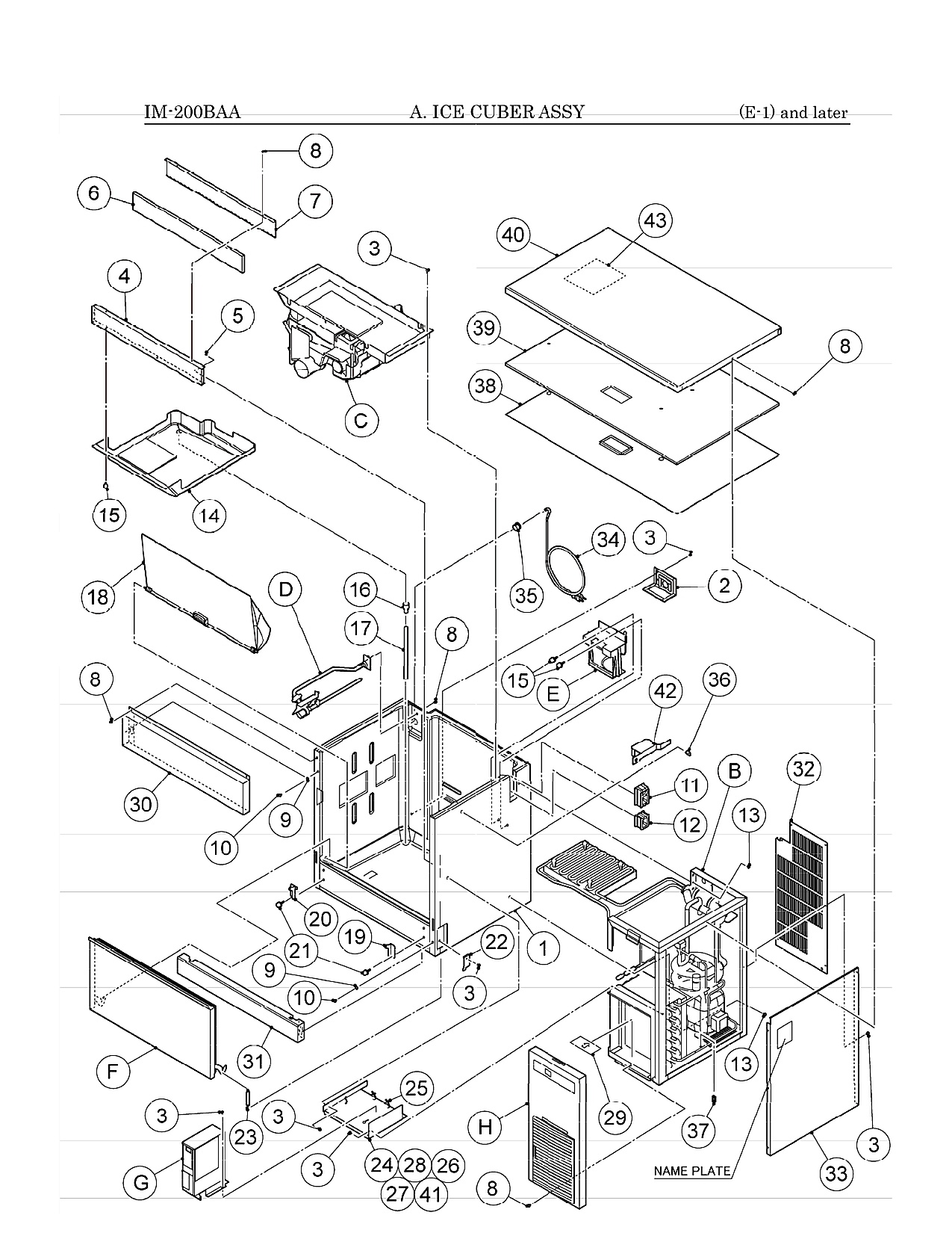 ICE CUBER ASSY