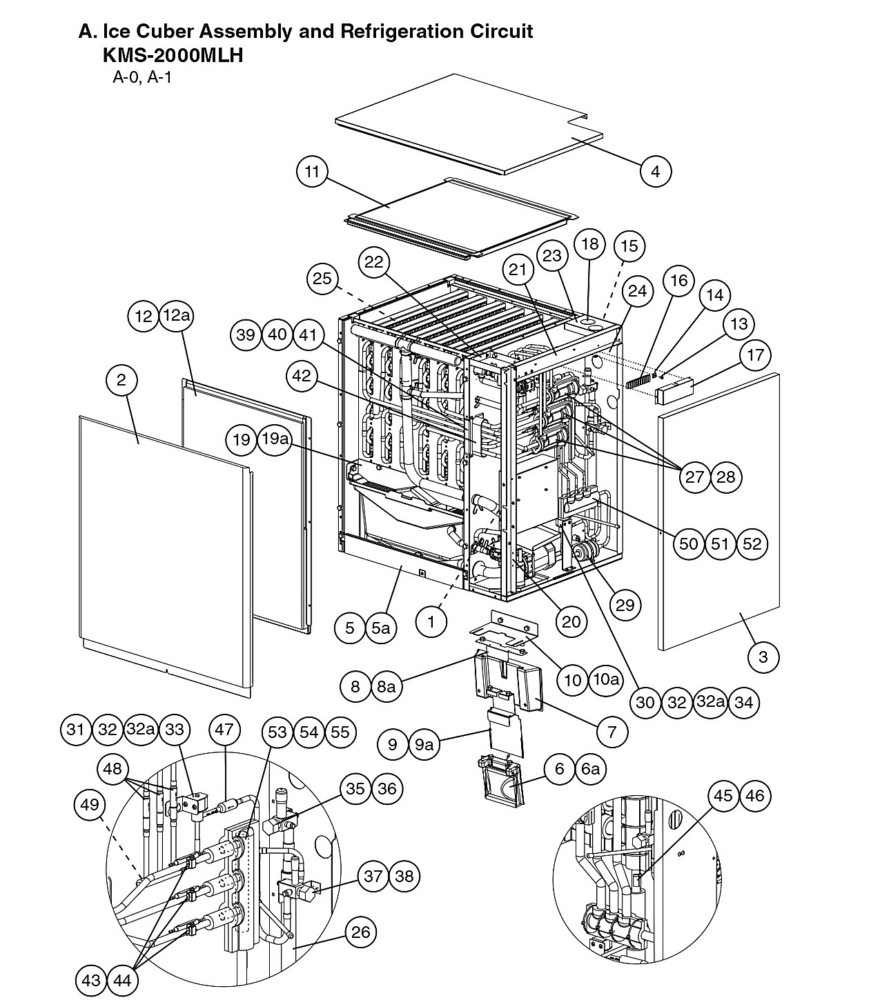 Ice Cuber Assembly and Refrigeration Circuit