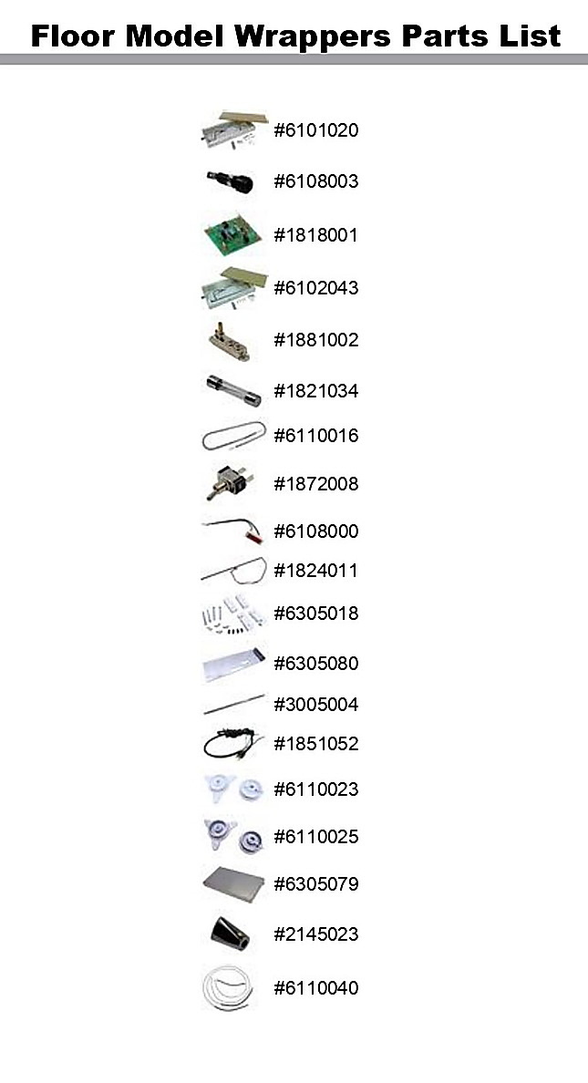 Floor Model Wrappers Parts List