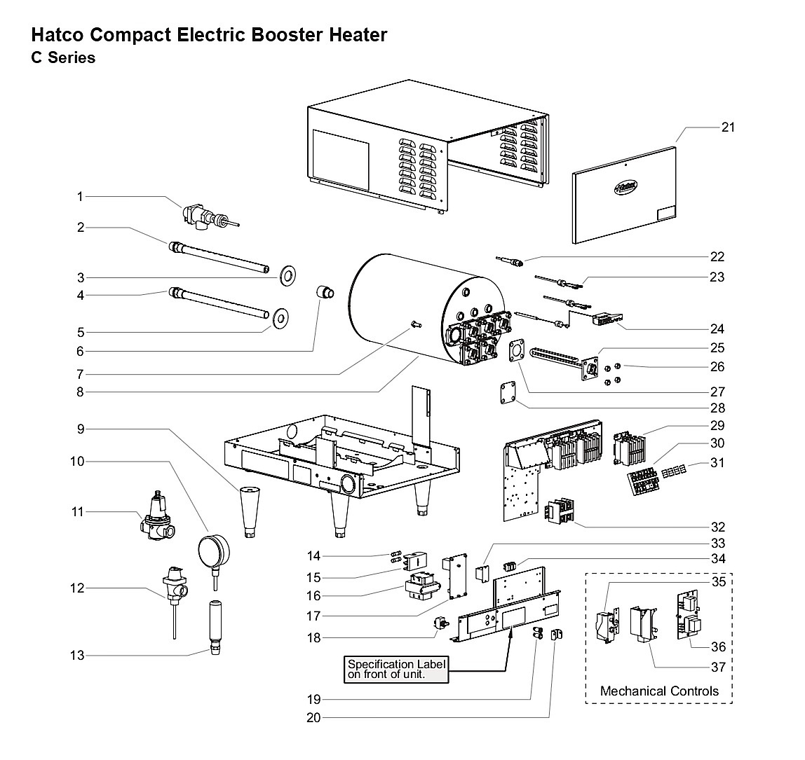 Hatco Compact Electric Booster Heater C Series