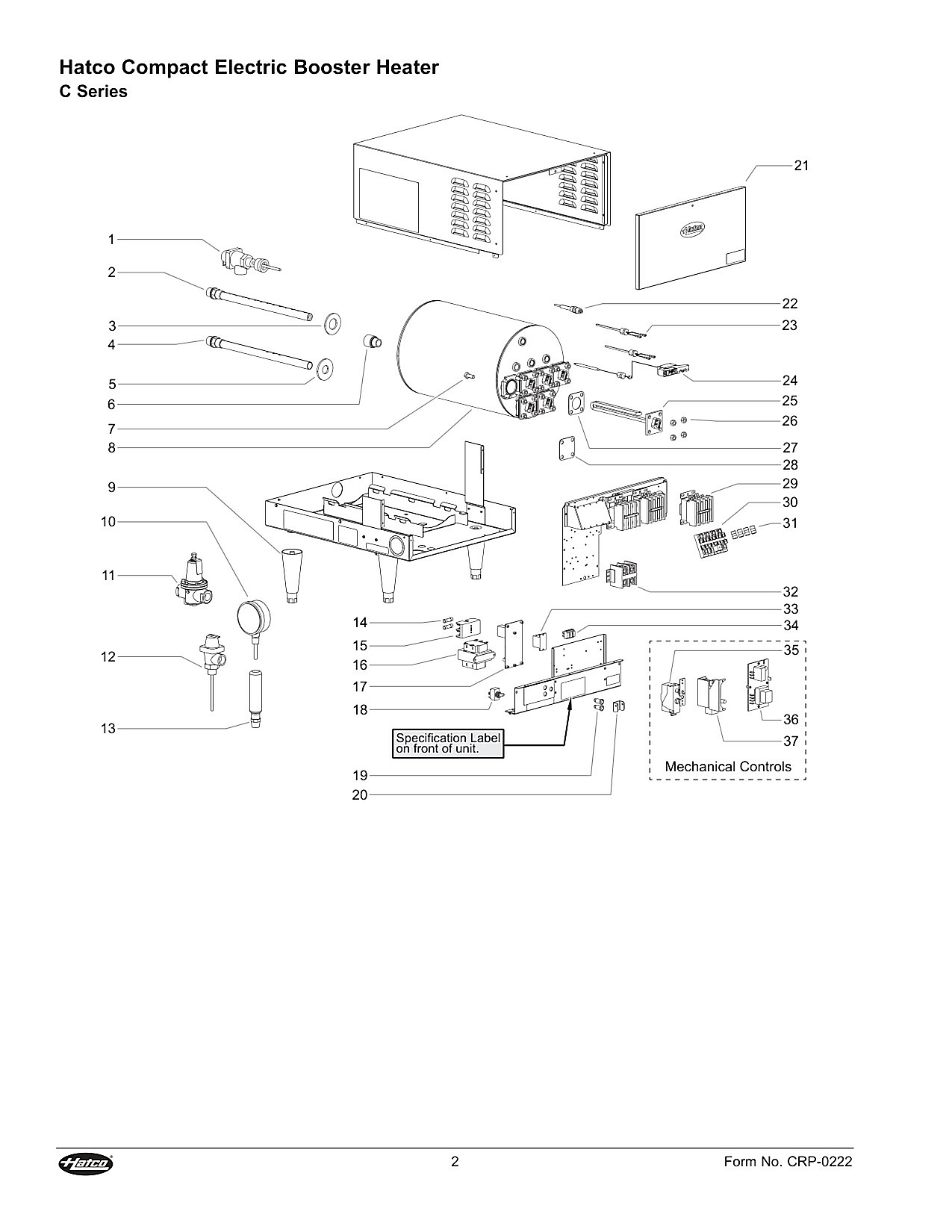 Hatco Compact Electric Booster Heater C Series